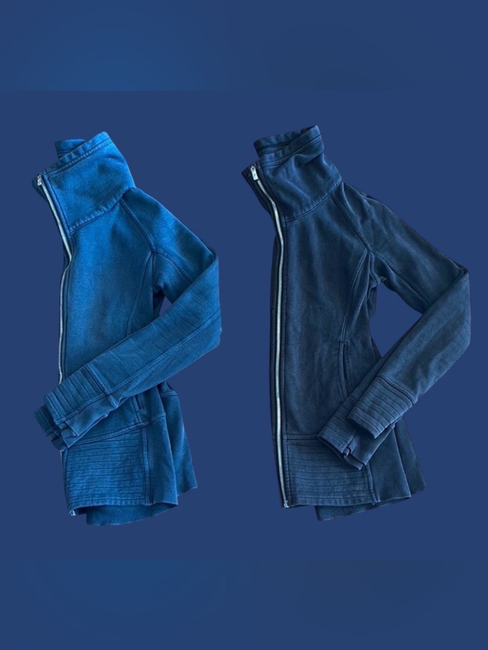 🇨🇦 🍋 (2) Lululemon Teal and Black Zip-Up Jackets 🍋